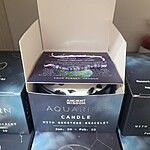 Lumânare cu Cristale și Brațara din Pietre Semiprețioase pentru Zodia Vărsător