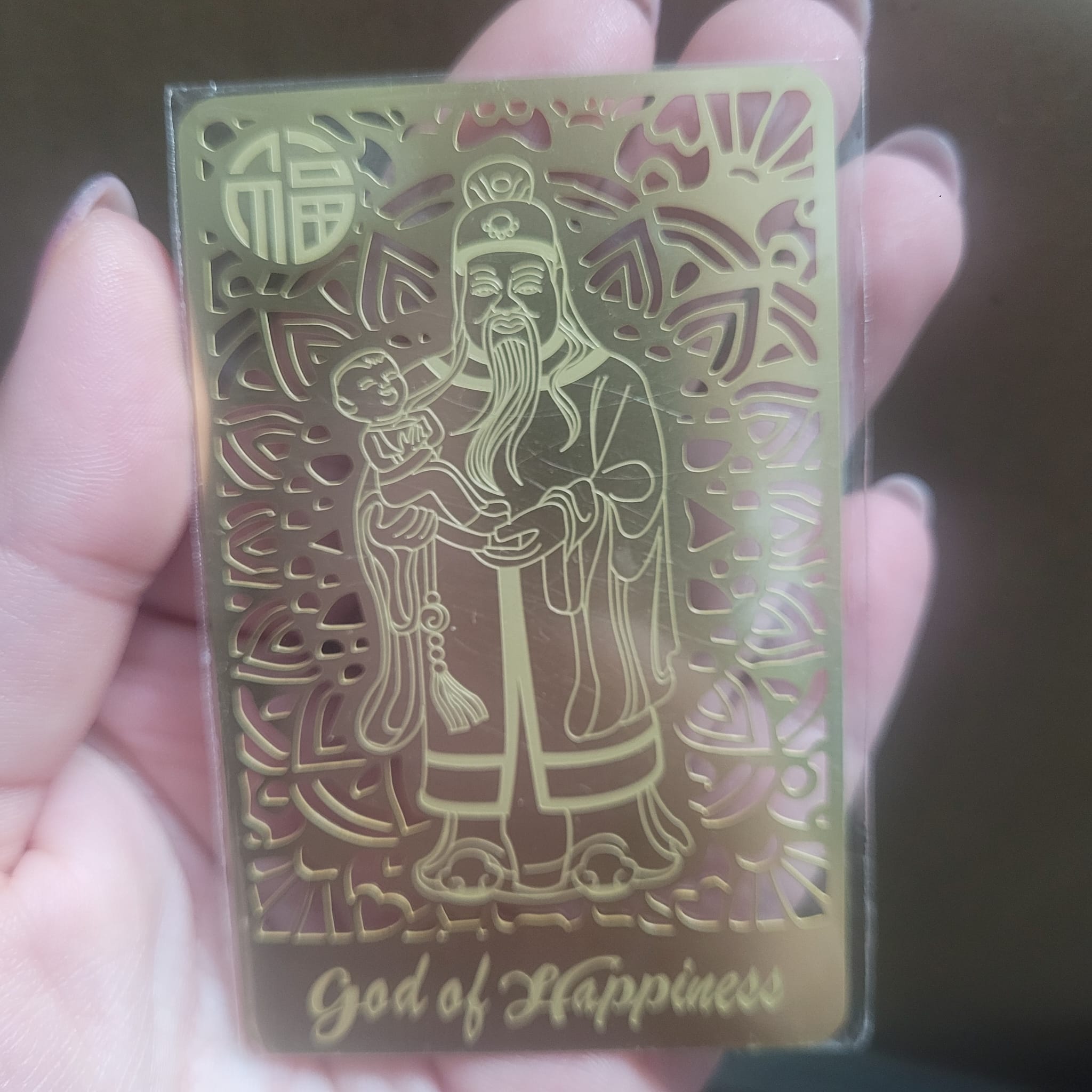 card god of happiness Card Feng Shui God of Happiness - pentru Fericire - imagine 1