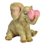 Elefant cu Inima Roz 11x9x8 cm