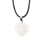 Pandantiv în Formă de Inimă - Cuarț de Stâncă - imagine 2