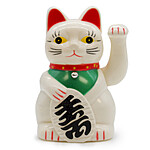 Maneki Neko – Pisica Norocoasă Albă, 15 cm