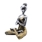 Statuetă Yoga Lady – Auriu, 24 cm - imagine 2