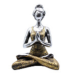 Statuetă Yoga Lady – Auriu, 24 cm