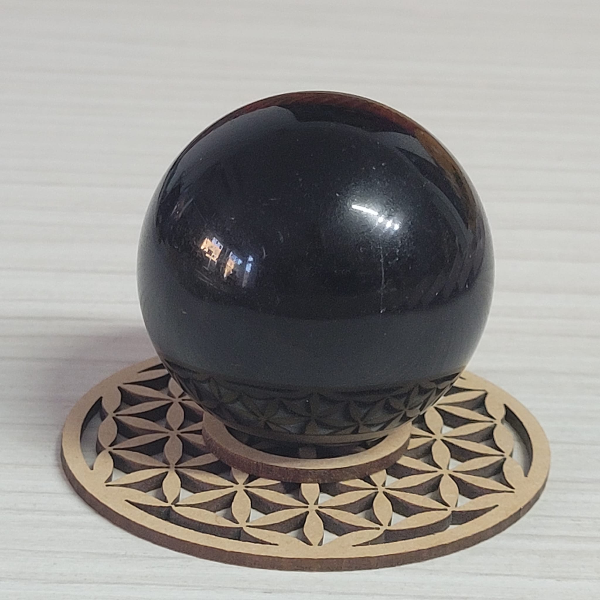 sfera obsidian Sferă din Obsidian Negru 5 cm - imagine 1