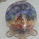 Sferă din Orgonit cu Pietre pentru cele 7 Chakre - imagine 2