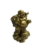 Buddha Vesel Auriu din Rășină – Simbol al Norocului și Fericirii (13 cm, Diverse Modele)