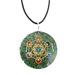 Pandantiv din Orgonit „Metatron Chakra” cu Jad – Energie, Protecție și Echilibru