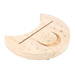 Suport Carte Tarot în Formă de Semilună – Lemn, Gravură Cristale - imagine 2