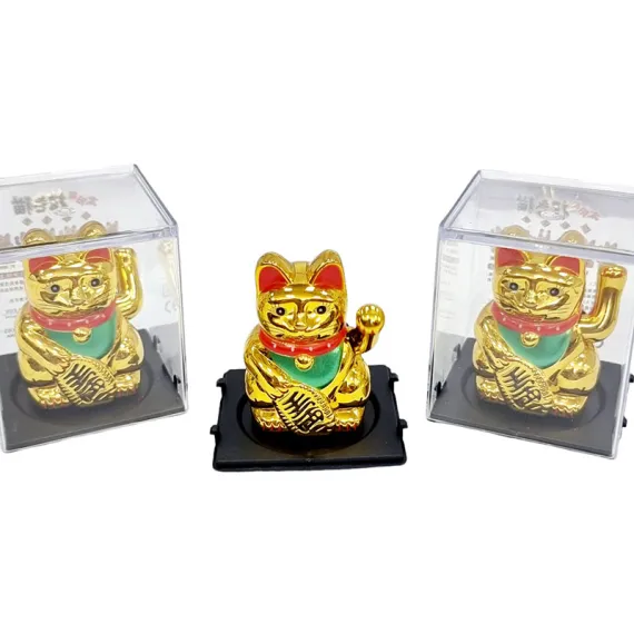 maneki aurie 5,5 Maneki Neko Aurie – Pisica Norocoasă cu Energie Solară - imagine 1
