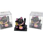 Maneki Neko Neagră – Pisica Norocoasă cu Energie Solară