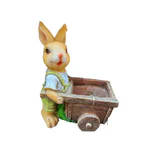 Decor Iepuraș din Ceramică cu Suport pentru Ghiveci (1)