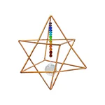 Decorațiune Prinzător de Soare – Merkaba cu Mărgele Chakre și Cristal