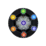 Suport bețișoare parfumate din lemn laminat – 7 Chakre & Cubul lui Metatron