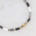 Colier Bohm Paris – Mărgele din Scoici și Labradorit