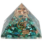 Piramidă Orgon cu Malachit și Chrysocolla – 5x5 cm