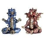 Dragon Yoga – Statuetă decorativă fantezie | 8x5,5-6x4-5 cm - imagine 2
