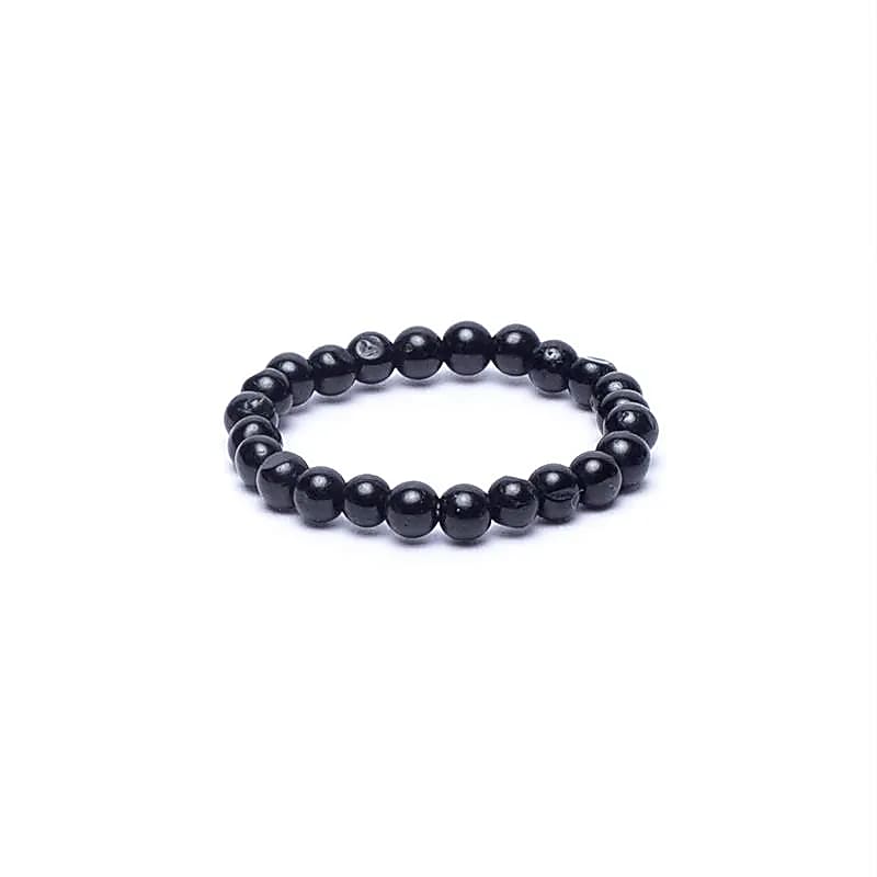 inel turmalina neagra Inel elastic cu turmalină neagră, 3 mm - imagine 1