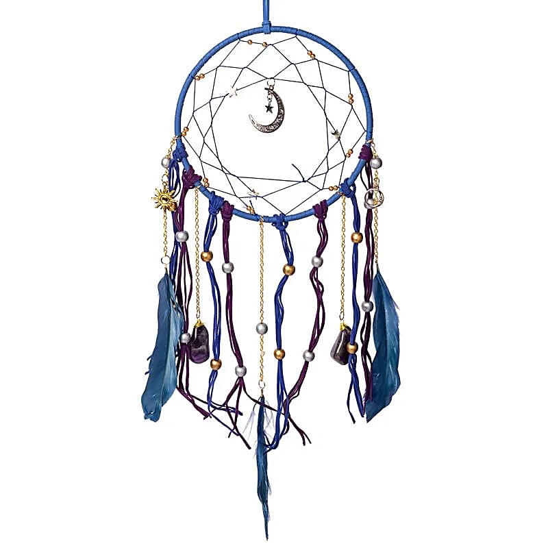 dreamcatcher luna ametist Prinzător de vise cu semilună și ametist – 16x45 cm - imagine 1