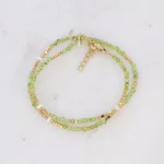 Brățară dublă / Choker din Peridot Bhom Paris
