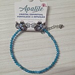 Brățară fațetată din Apatit – 3 mm, cu închidere din oțel inoxidabil