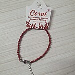 Brățară fațetată din Coral Roșu – 3 mm, cu închidere din oțel inoxidabil