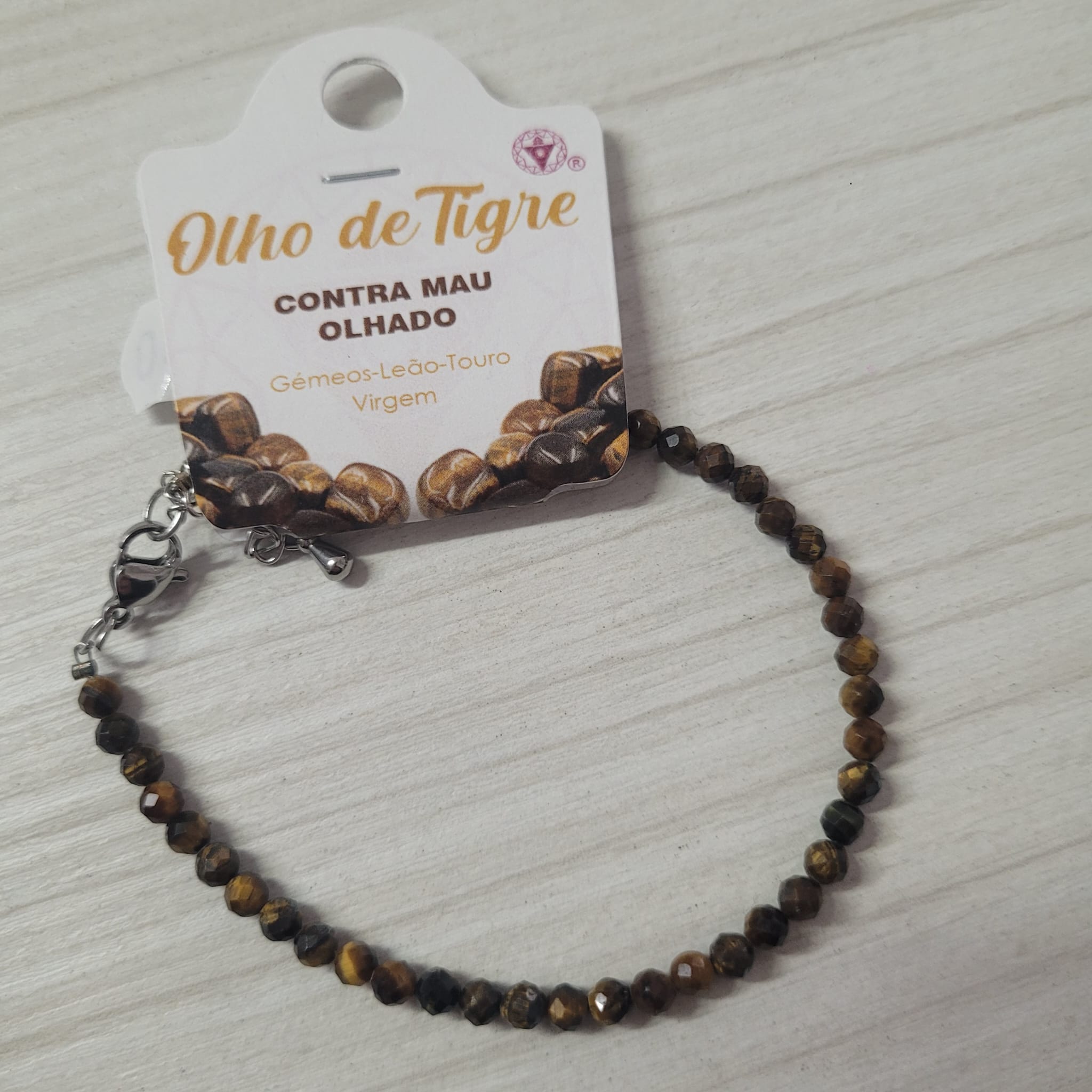 b ochi de tigru Brățară fațetată din Ochi de Tigru – 3 mm, cu închidere din oțel inoxidabil - imagine 1