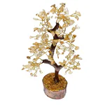 Arbore cu cristale de Citrin pe bază din lemn – 13x22 cm