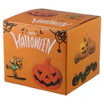 Dovleac decorativ Halloween cu LED – lumină portocalie magică - imagine 2