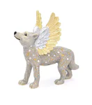 Lupul Celest – Decorațiune Feng Shui din metal solid (11x5x10,5 cm)