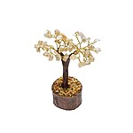 Pomișor cu cristale de Citrin pe bază din lemn – 8x12 cm