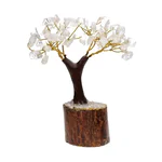 Pomișor cu cristale din Cuarț de Stâncă pe bază din lemn – 8x12 cm