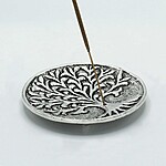 Suport rotund pentru bețișoare parfumate din aluminiu – model Arborele Vieții - imagine 2