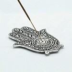 Suport bețișoare parfumate din aluminiu – model Hamsa - imagine 2