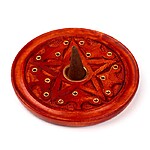 Suport rotund pentru bețișoare și conuri parfumate – model Pentagramă - imagine 3