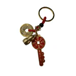 Breloc Amuletă Feng Shui cu Wu Lou, Cheia Succesului și Monedă