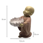 Statuetă Buddha cu suport pentru lumânare în formă de lotus - imagine 2