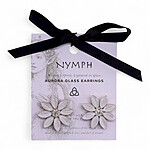 Cercei din sticlă vintage perlată – Flori Nymph - imagine 2