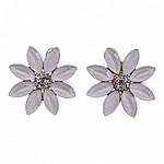 Cercei din sticlă vintage perlată – Flori Nymph