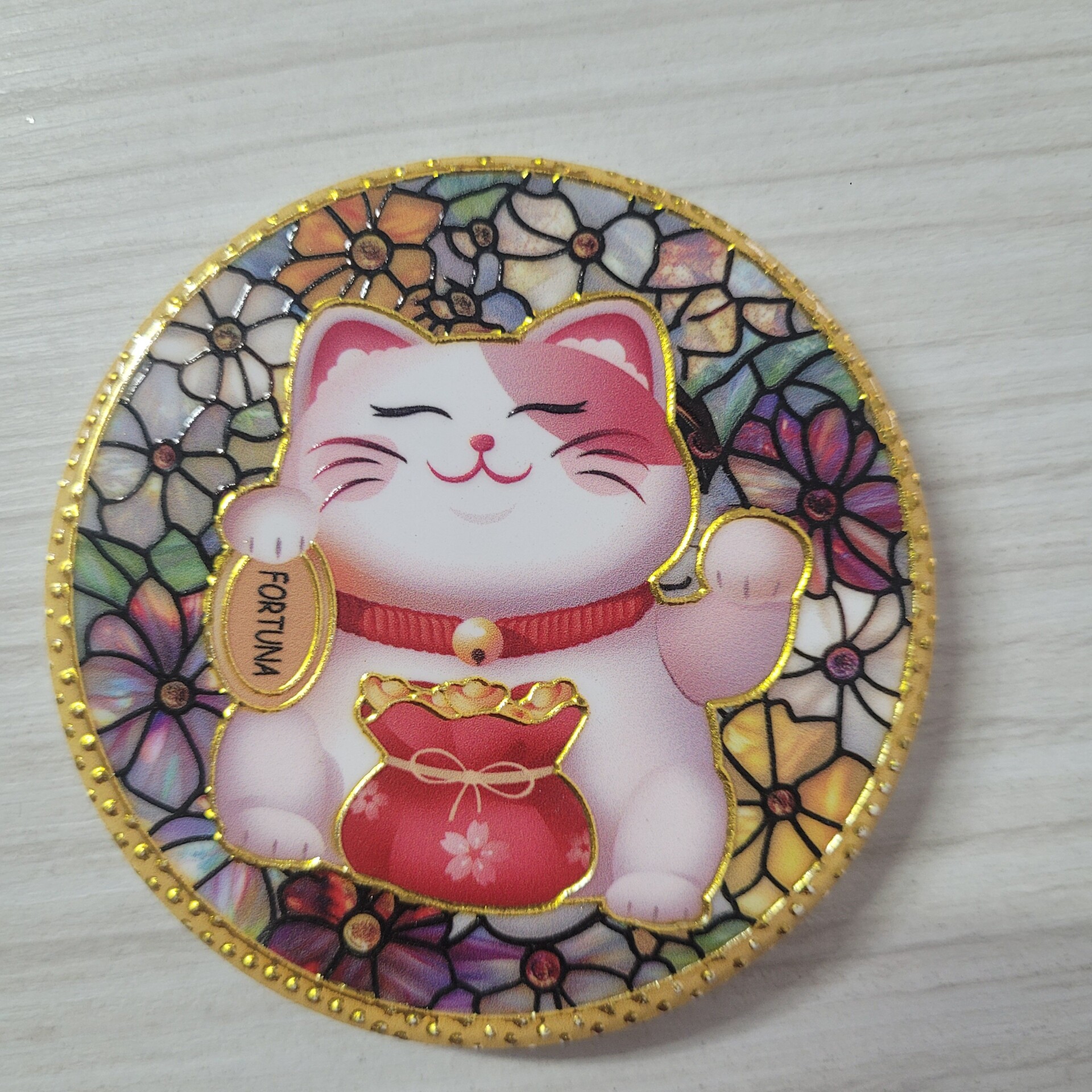 2026/01/1000058503.jpg Magnet ceramic Maneki Neko – 7,5 cm - model 2 - imagine 1