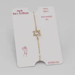 Brățară cu simbol Steaua lui David – oțel inoxidabil, finisaj auriu