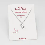 Pandantiv cu simbol pisică, pe lanț – oțel inoxidabil, argintiu