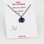 Pandantiv cu simbol spirala, pe lanț – oțel inoxidabil, negru