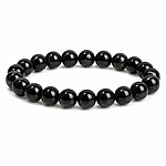 Brățară Obsidian Negru 8 mm – Protecție Energetică & Putere Interioară