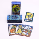 Set Cărți Tarot cu Folie Albastră – Mandala | Deck Tarot Spiritual + Broșură în Limba Engleză - imagine 3