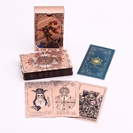 Set Cărți Tarot cu Folie Rose Gold – Fazele Lunare | Deck Tarot Spiritual + Broșură în Limba Engleză - imagine 3