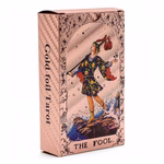 Set Cărți Tarot cu Folie Rose Gold – Fazele Lunare | Deck Tarot Spiritual + Broșură în Limba Engleză - imagine 2