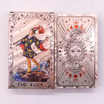 Set Cărți Tarot cu Folie Rose Gold – Fazele Lunare | Deck Tarot Spiritual + Broșură în Limba Engleză