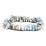 Brățară din chipsuri de Larimar natural – brățară elastică