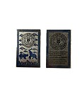 Card Feng Shui metalic Elefant și Rinocer – remediu steaua 7, a furturilor și trădărilor