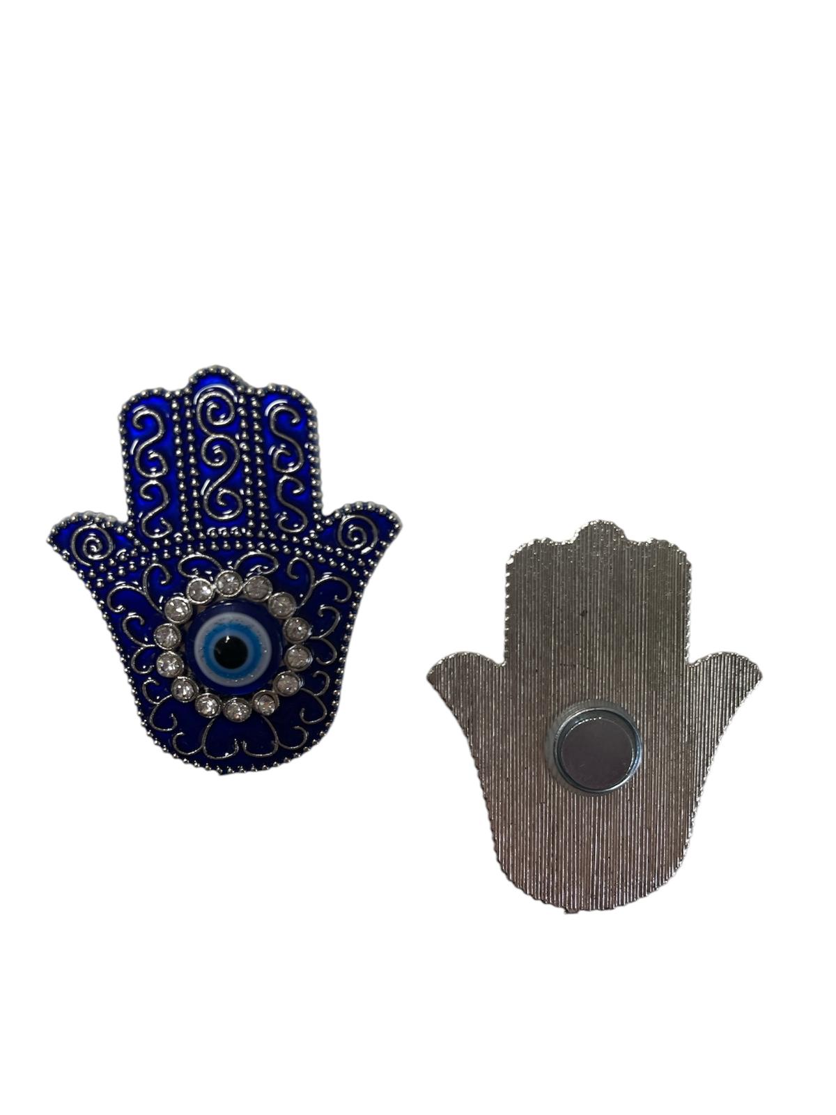 magnet mana fatimei Magnet Mâna Fatimei cu Ochi Protector – 4 x 5 cm - imagine 1